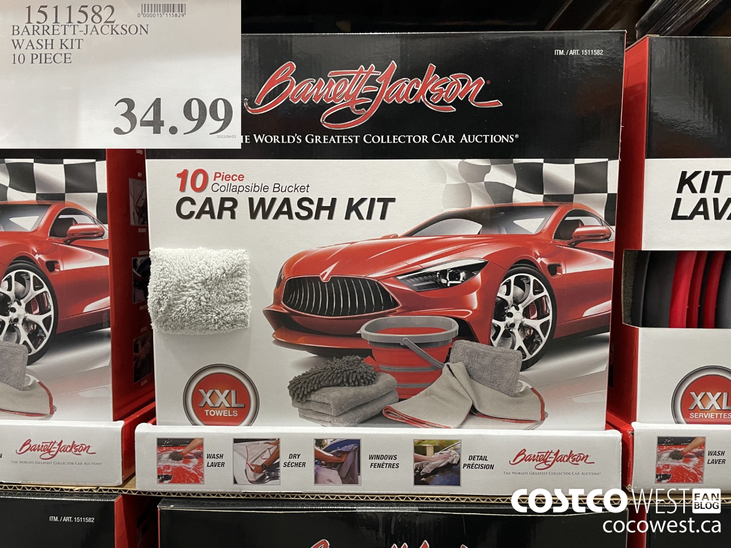 1511582 BARRETI-JACKSON WASH KIT 10 PIECE $34.99