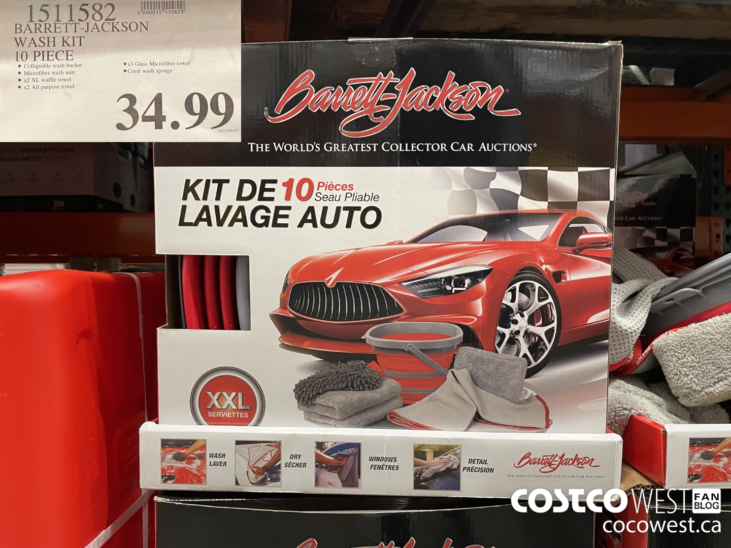 1511582 BARRETT-JACKSON WASH KIT 10 PIECE $34.99