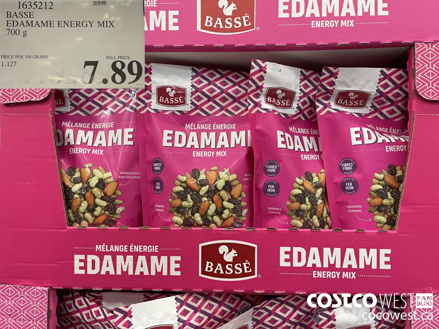 1635212 BASSE EDAMAME ENERGY MIX 700 g  $7.89