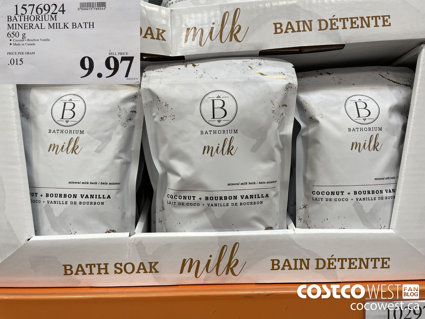 1576924 BATHORIUM MINERAL MILK BATH 650 g  $9.97