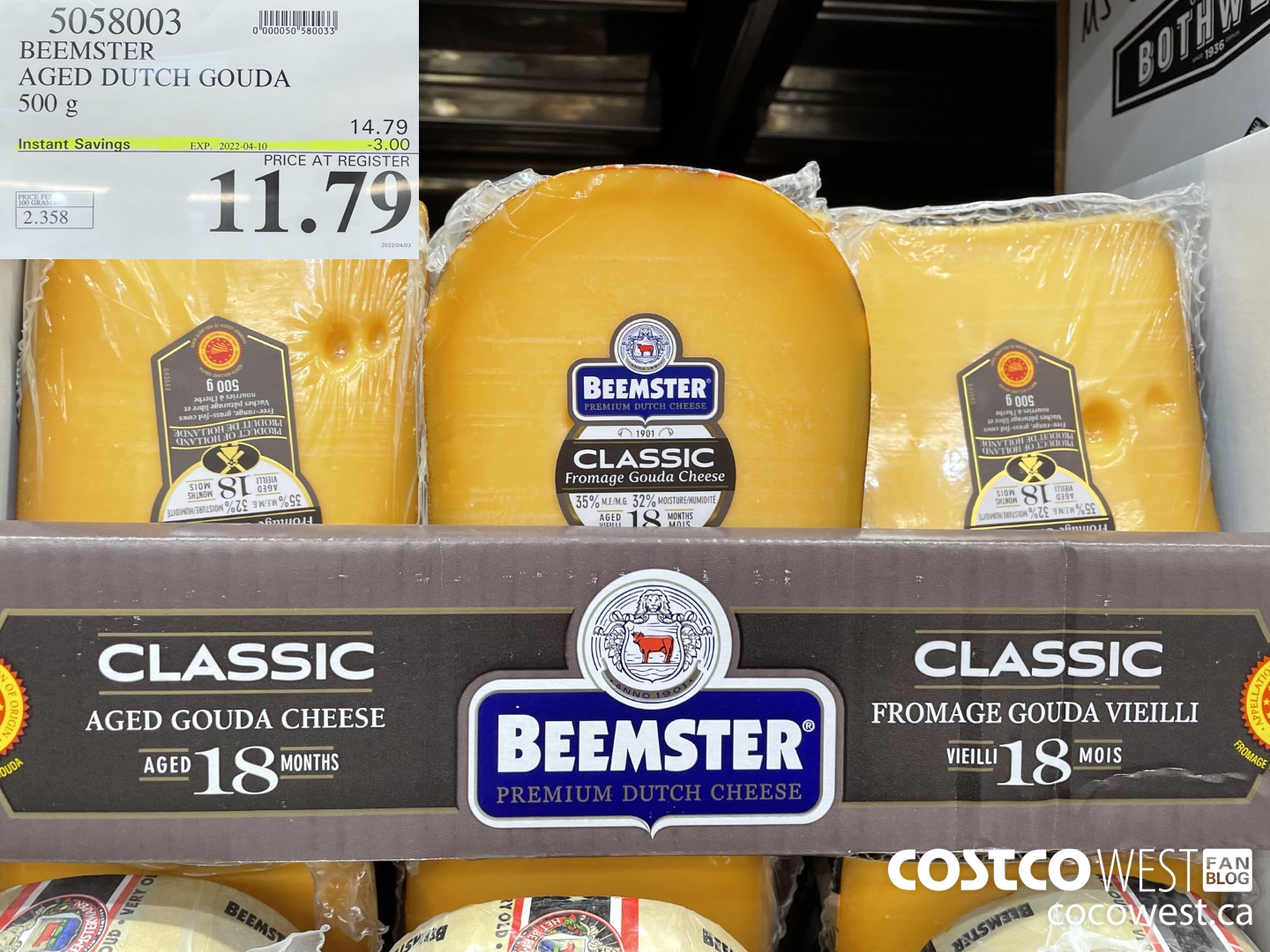 5058003 BEEMSTER AGED DUTCH GOUDA 500 g ($3.00 INSTANT SAVINGS EXPIRES ON 2022-04-10) $11.79