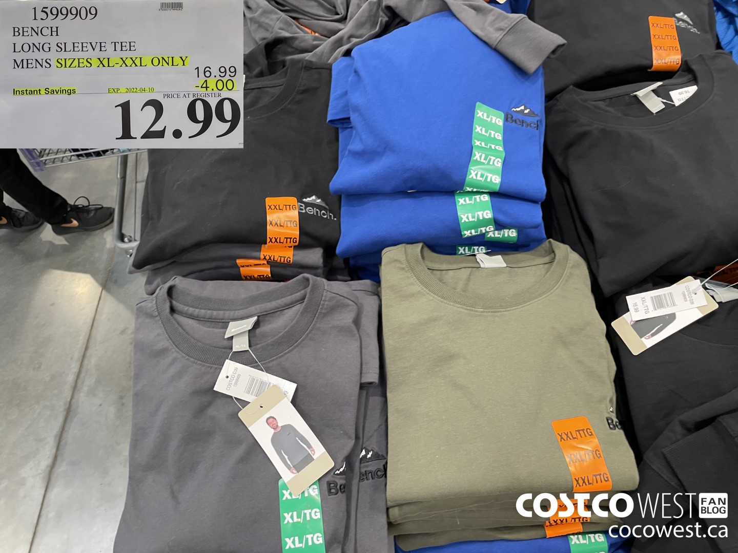 1599909 BENCH LONG SLEEVE TEE MENS SIZES S-XXL  ($4.00 INSTANT SAVINGS EXPIRES ON 2022-04-10) $12.99