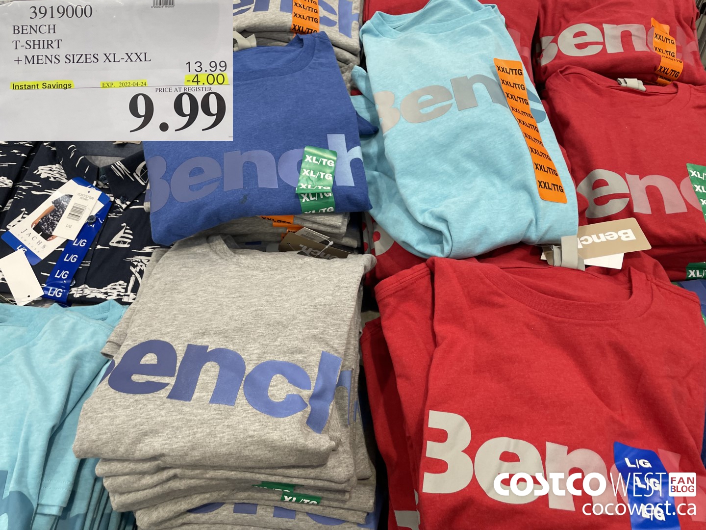 3919000 BENCH T-SHIRT MENS SIZES S-XXL ($4.00 INSTANT SAVINGS EXPIRES ON 2022-04-24) $9.99