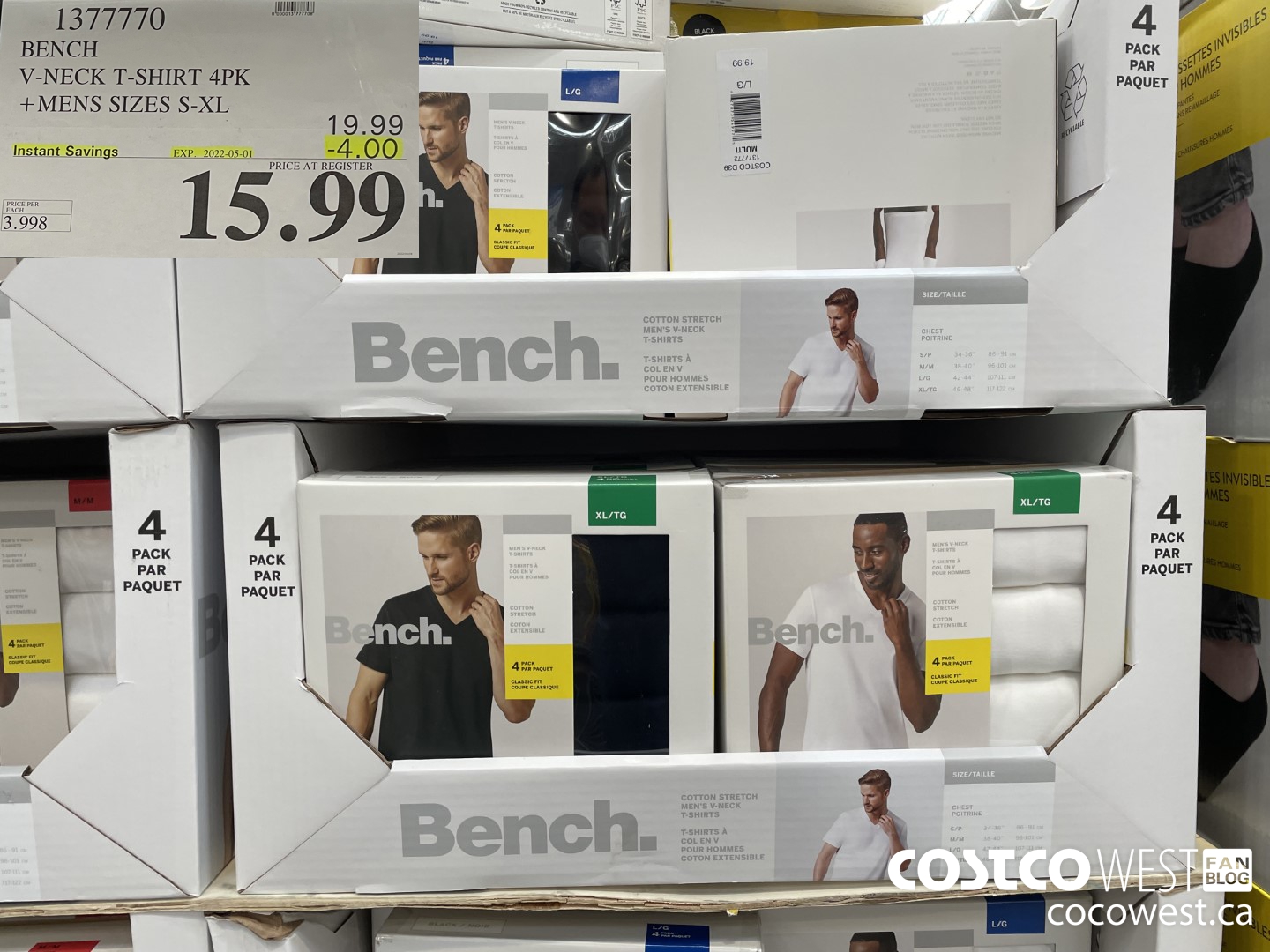 1377770 BENCH V-NECK T-SHIRT MENS SIZES S-XL ($4.00 INSTANT SAVINGS EXPIRES ON 2022-05-01) $15.99