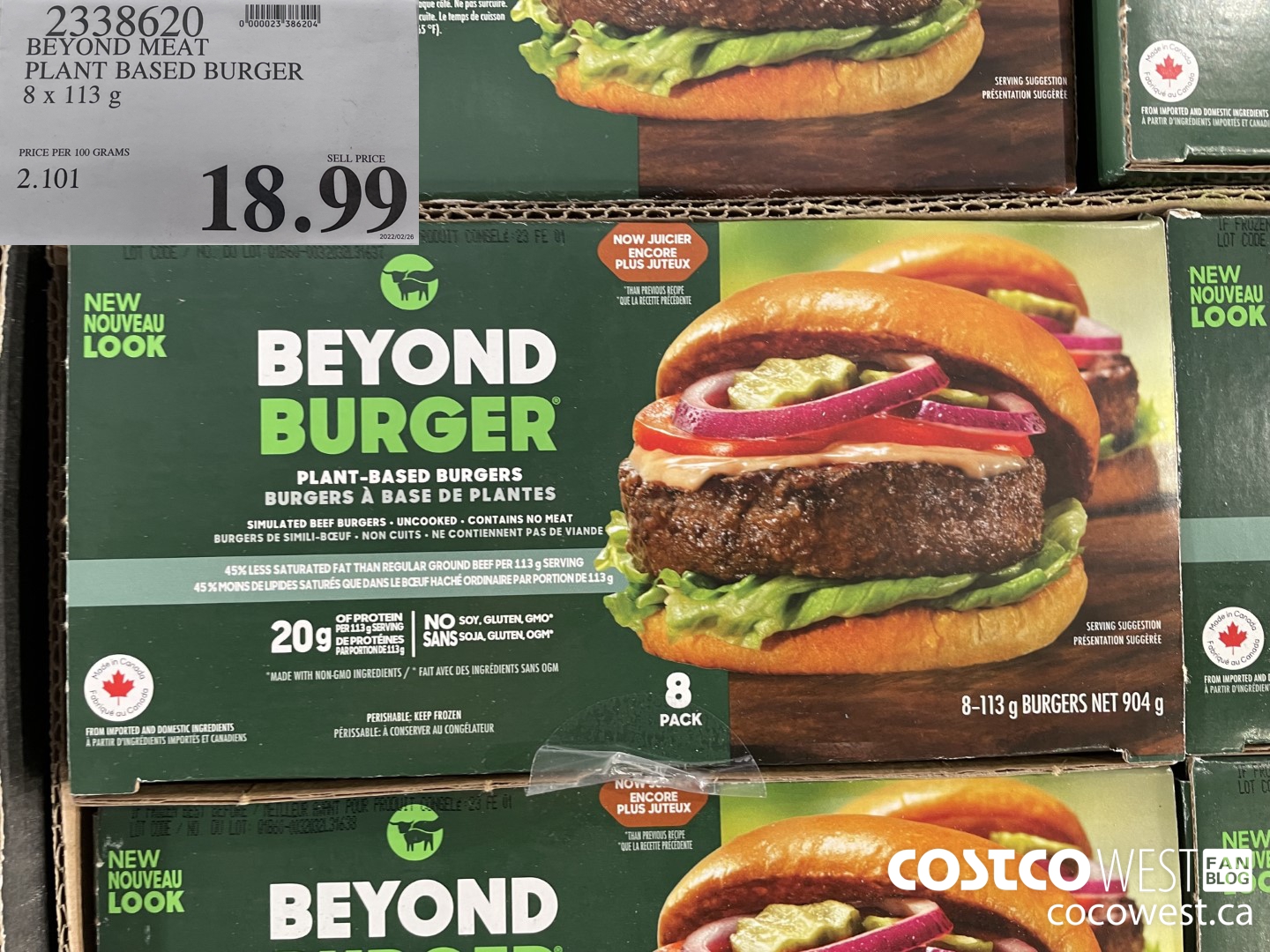 2338620 BEYOND MEAT PLANT BASED BURGER 8 x 113 g $18.99