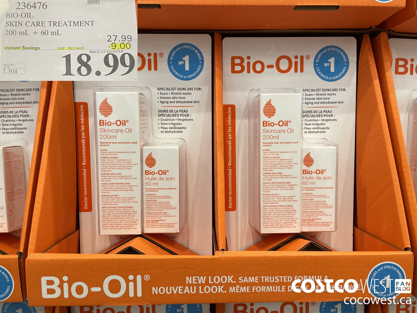 236476 BIO-OIL SKIN CARE TREATMENT 200 mL + 60 mL ($9.00 INSTANT SAVINGS EXPIRES ON 2022-04-03) $18.99