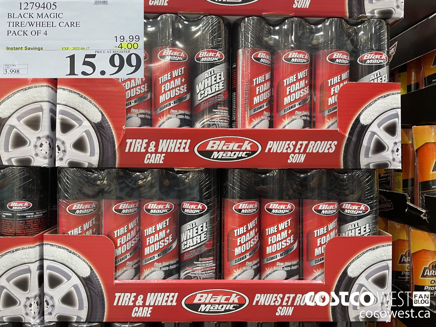 1279405 BLACK MAGIC TIRE/WHEEL CARE PACK OF 4 ($4.00 INSTANT SAVINGS EXPIRES ON 2022-04-17) $15.99