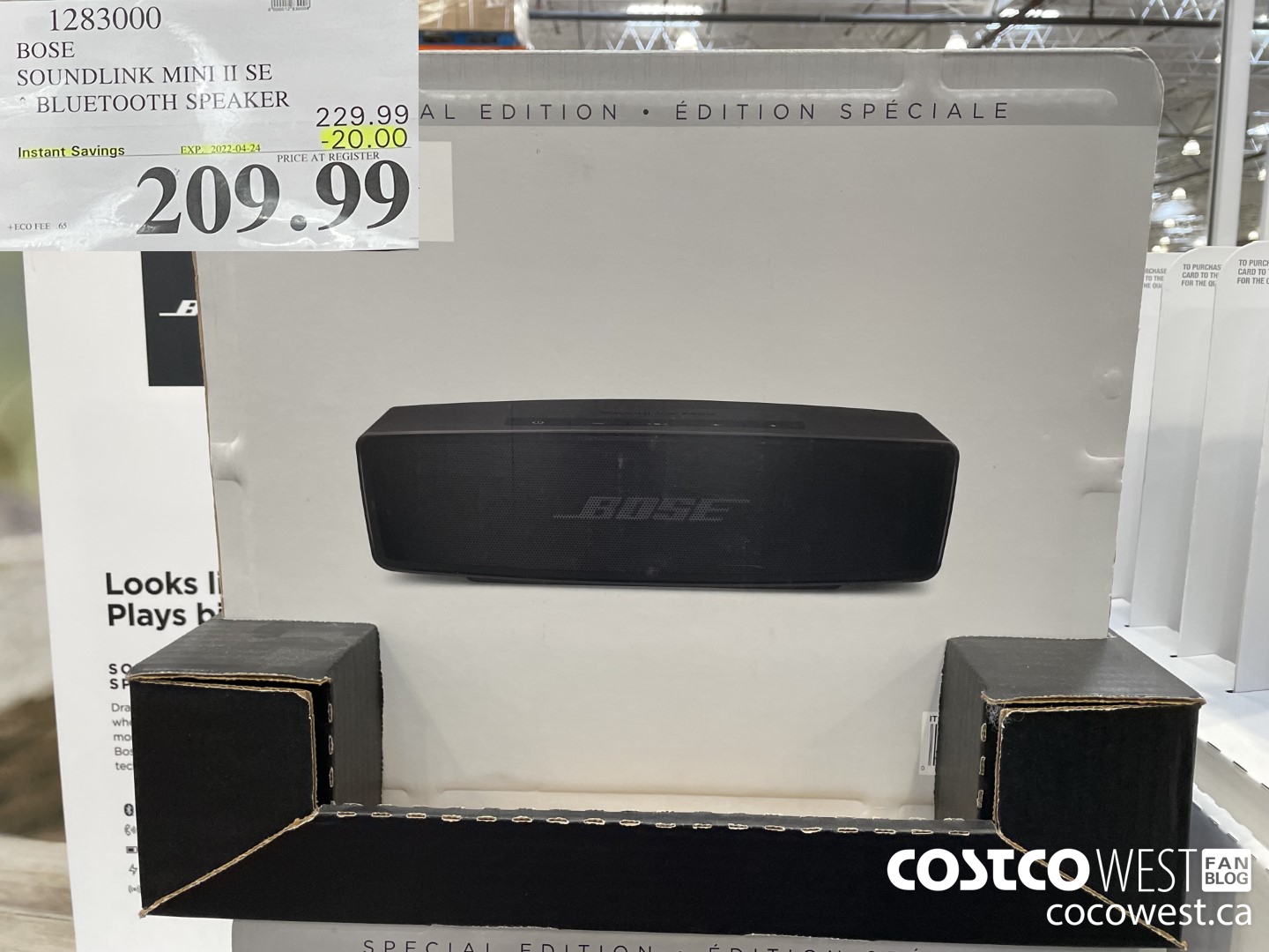 1283000 BOSE SOUNDLINK MINI II SE BLUETOOTH SPEAKER ($20.00 INSTANT SAVINGS EXPIRES ON 2022-04-24) $209.99