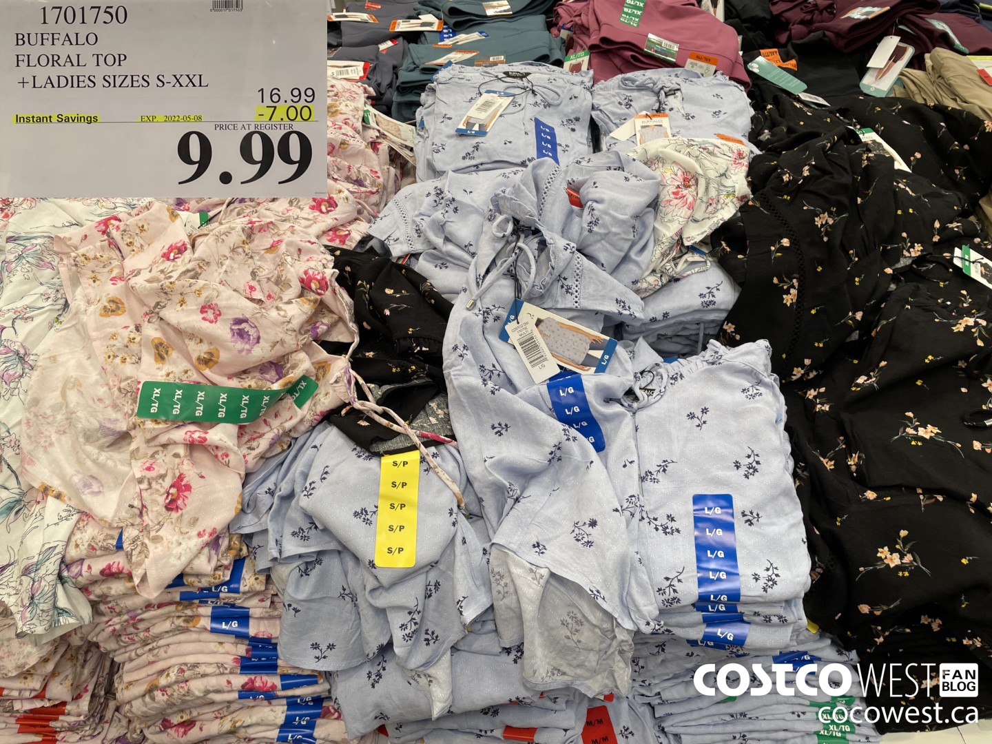 1701750 BUFFALO FLORAL TOP LADIES SIZES S-XXL  ($7.00 INSTANT SAVINGS EXPIRES ON 2022-05-08) $9.99