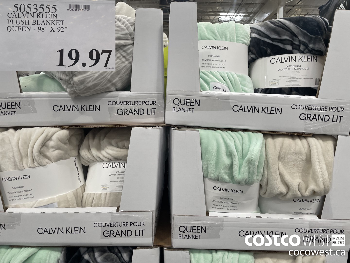 5053555 CALVIN KLEIN PLUSH BLANKET QUEEN - 98