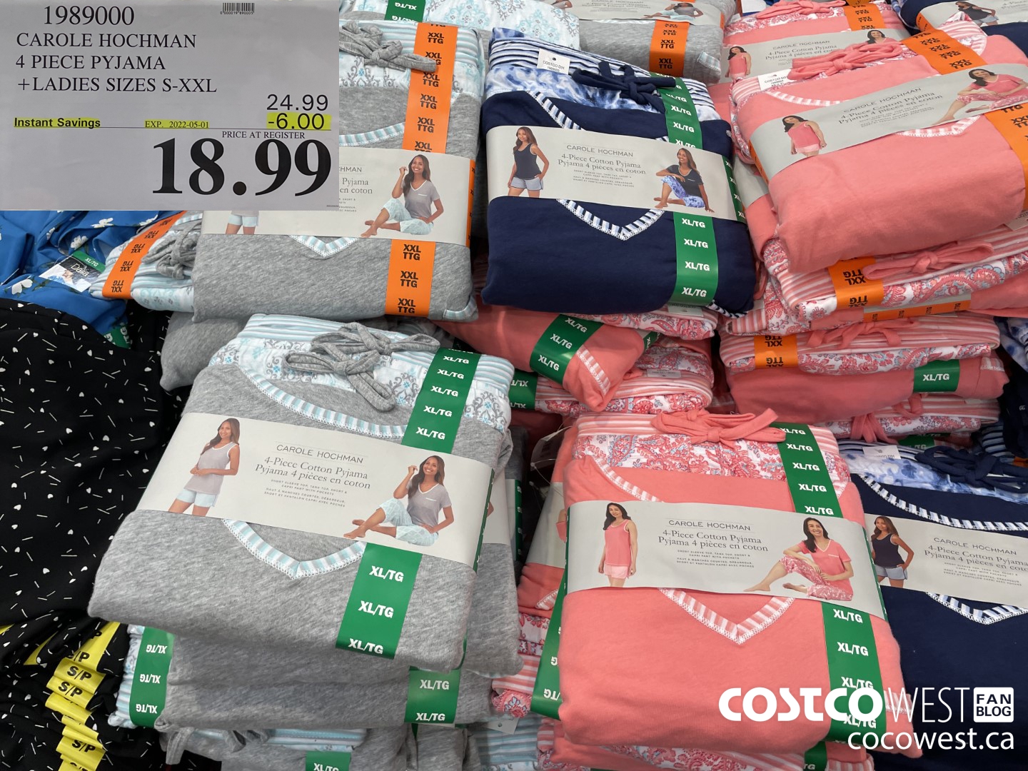 1989000 CAROLE HOCHMAN 4 PIECE PYJAMA LADIES SIZES S-1X ($6.00 INSTANT SAVINGS EXPIRES ON 2022-05-01) $18.99