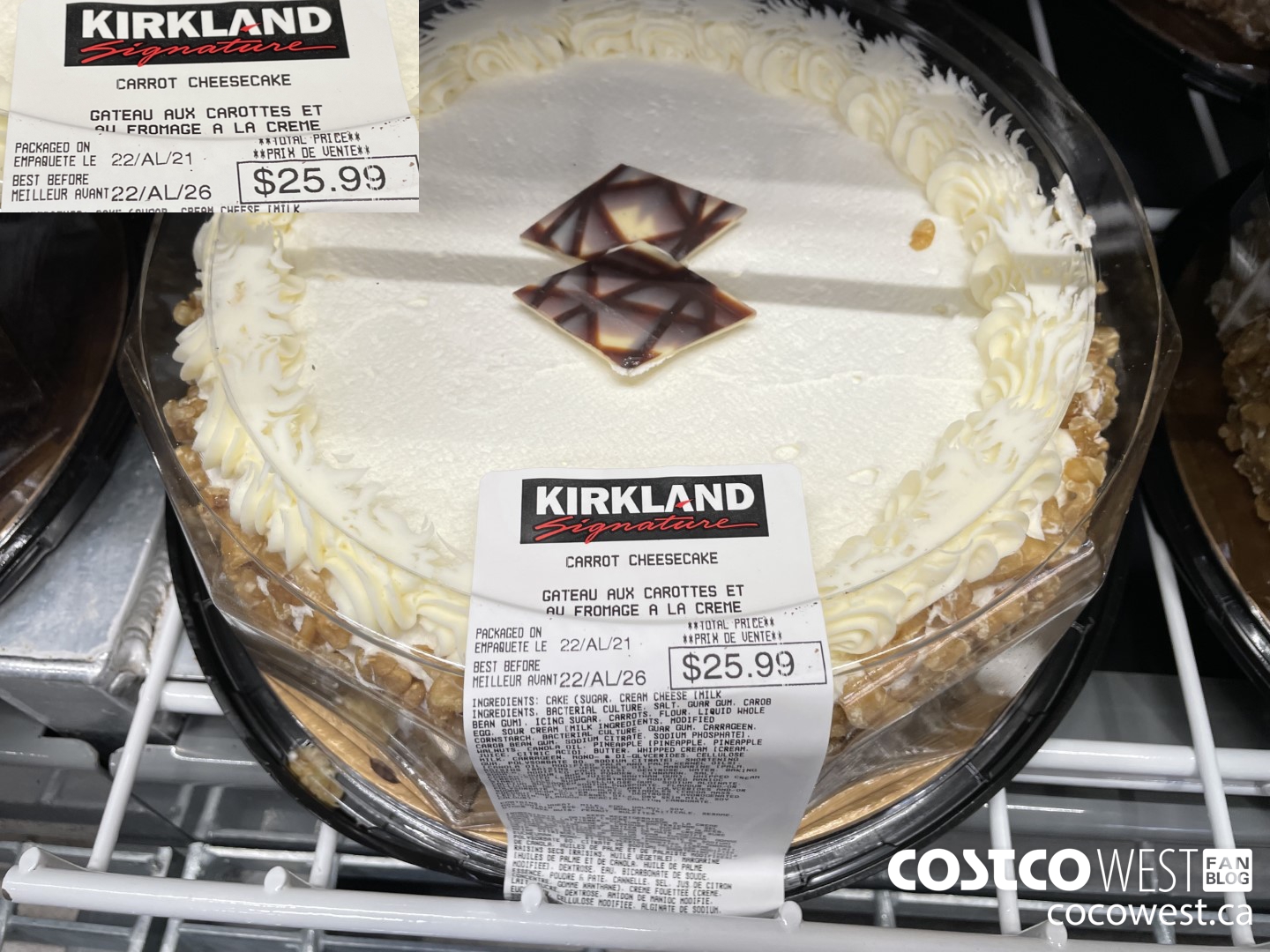 1360905 CARROT CHEESECAKE $25.99