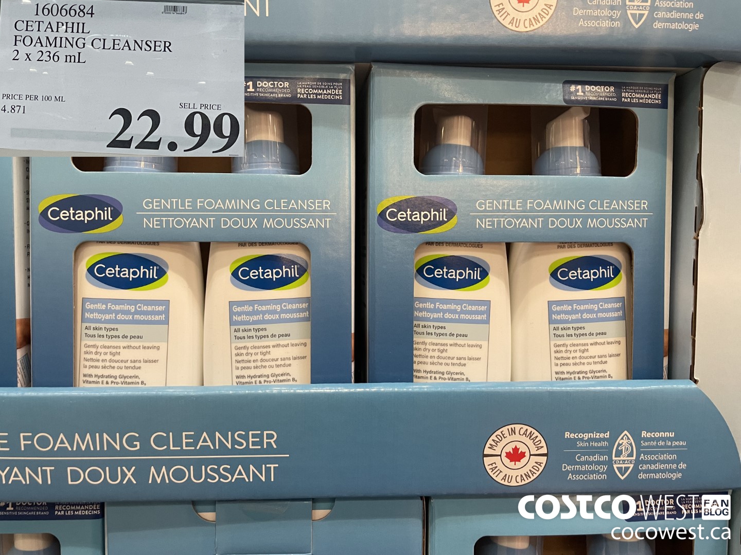1606684 CETAPHIL FOAMING CLEANSER 2 x 236 mL $22.99