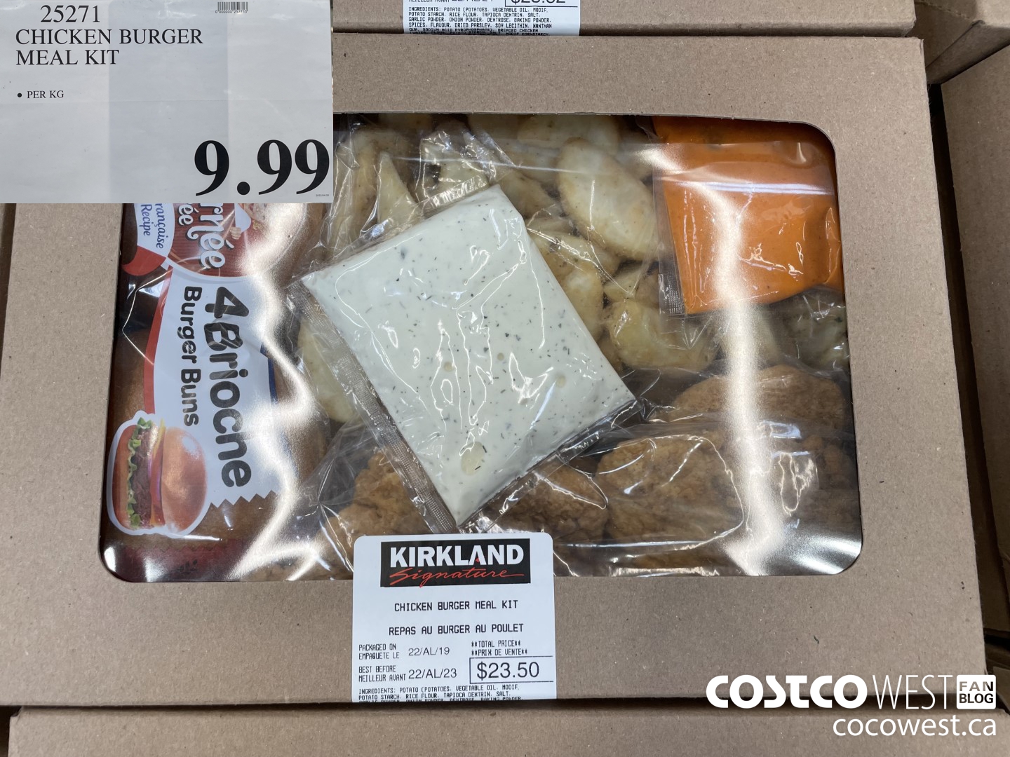 25271 CHICKEN BURGER MEAL KIT  $9.99