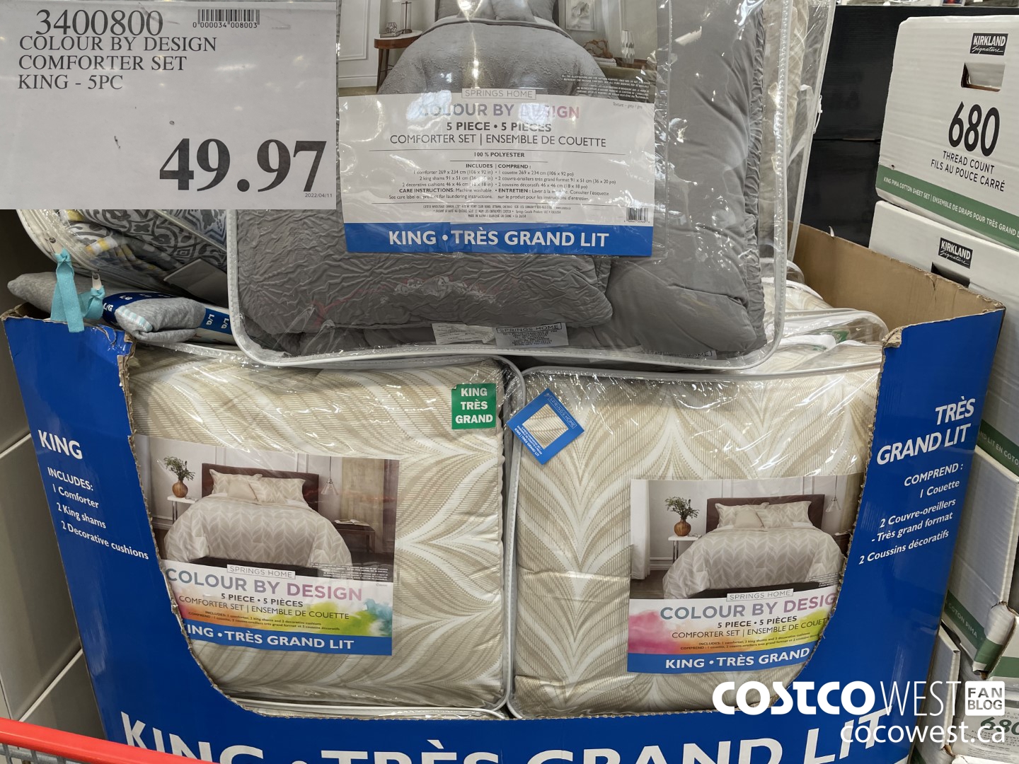 3400800 COLOUR BY DESIGN COMFORTER SET KING - 5PC $49.97