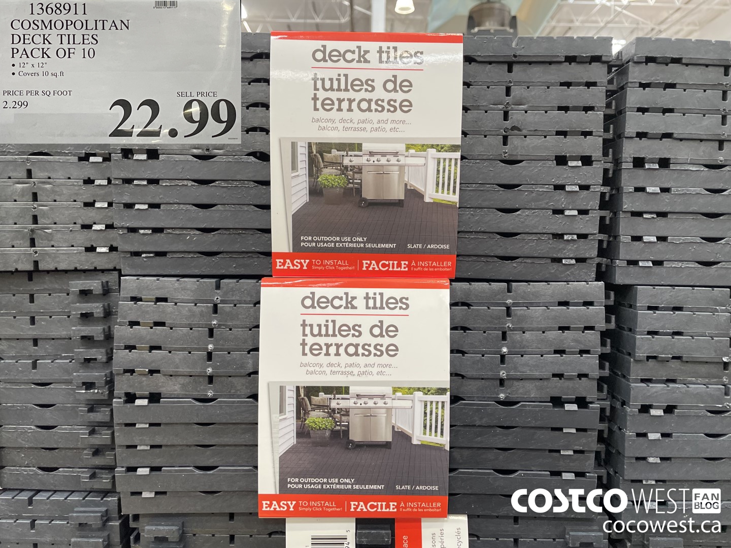 1368911 COSMOPOLITAN DECK TILES PACK OF 10 $22.99