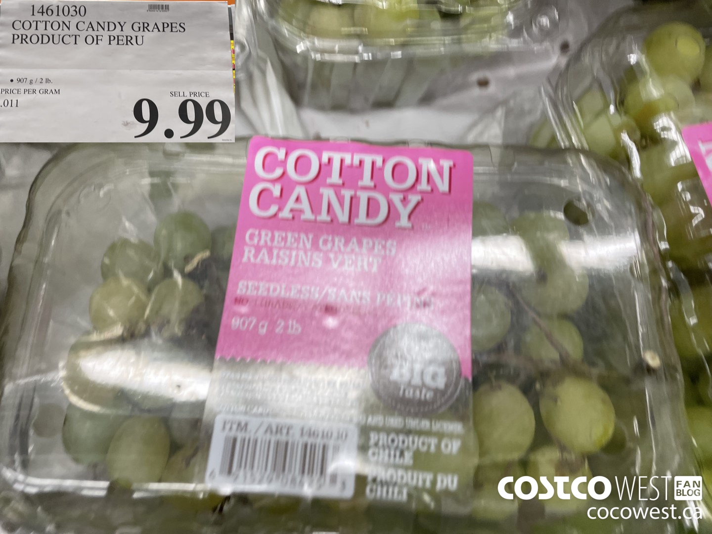 1461030 COTTON CANDY GRAPES PRODUCT OF PERU $9.99