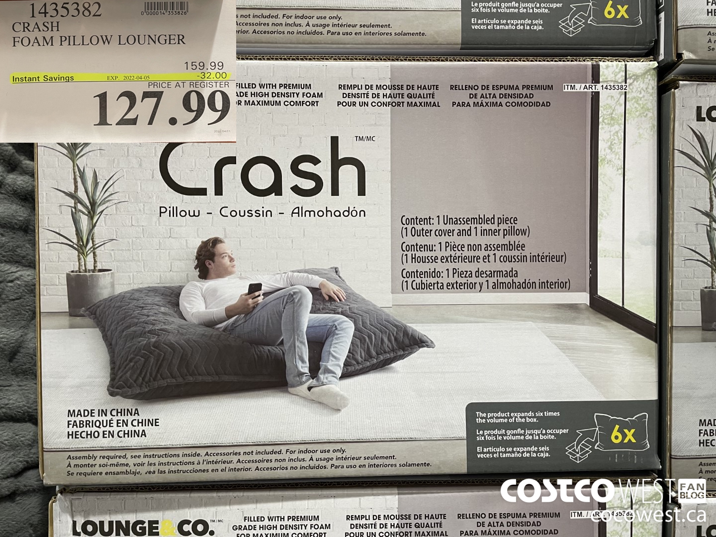 1435382 CRASH FOAM PILLOW LOUNGER ($32.00 INSTANT SAVINGS EXPIRES ON 2022-04-05) $127.99