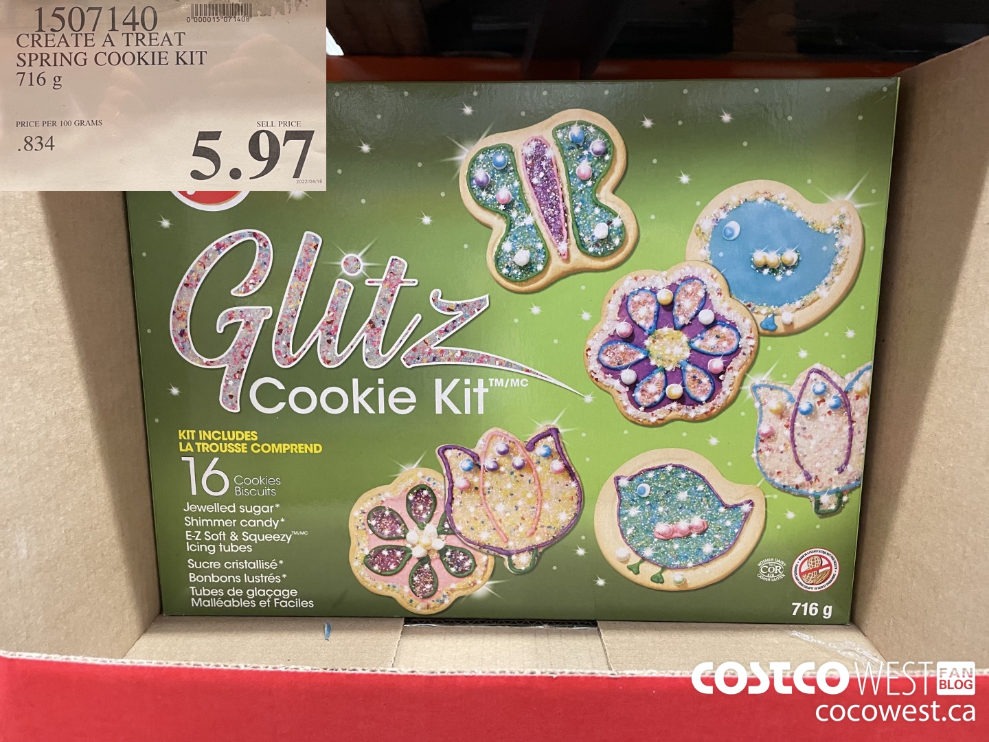 1507140 CREATE A TREAT SPRING COOKIE SET 716 G $5.97