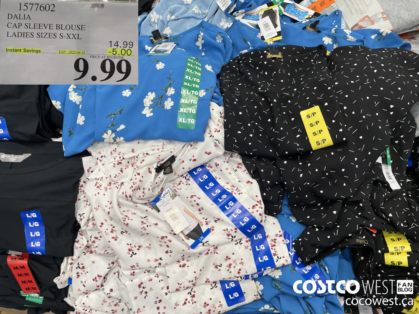 1577602 DALIA CAP SLEEVE BLOUSE LADIES SIZES S-XXL ($5.00 INSTANT SAVINGS EXPIRES ON 2022-04-10) $9.99