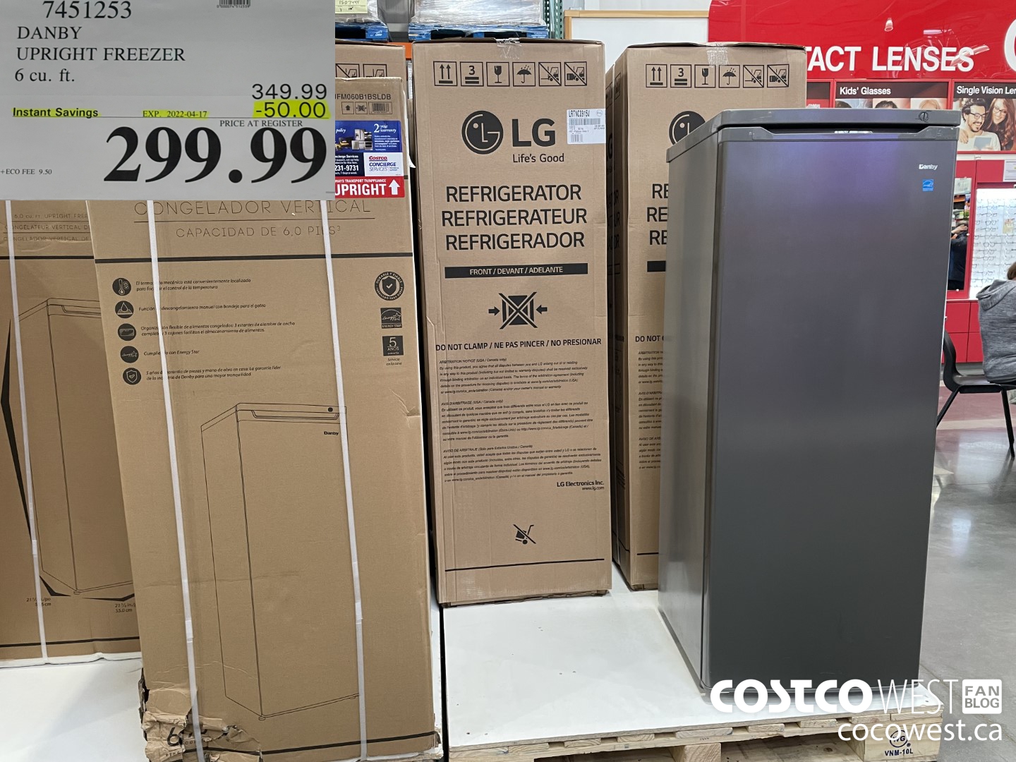 7451253 DANBY UPRIGHT FREEZER 6 cu. ft. ($50.00 INSTANT SAVINGS EXPIRES ON 2022-04-17) $299.99