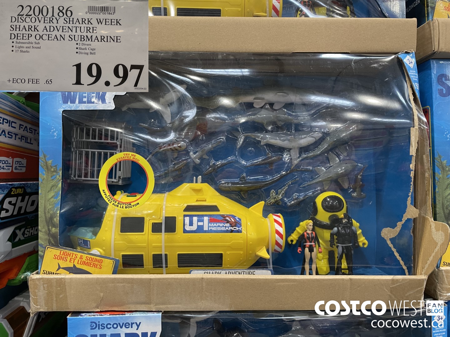2200186 DISCOVERY SHARK WEEK SHARK ADVENTURE DEEP OCEAN SUBMARINE  $19.97
