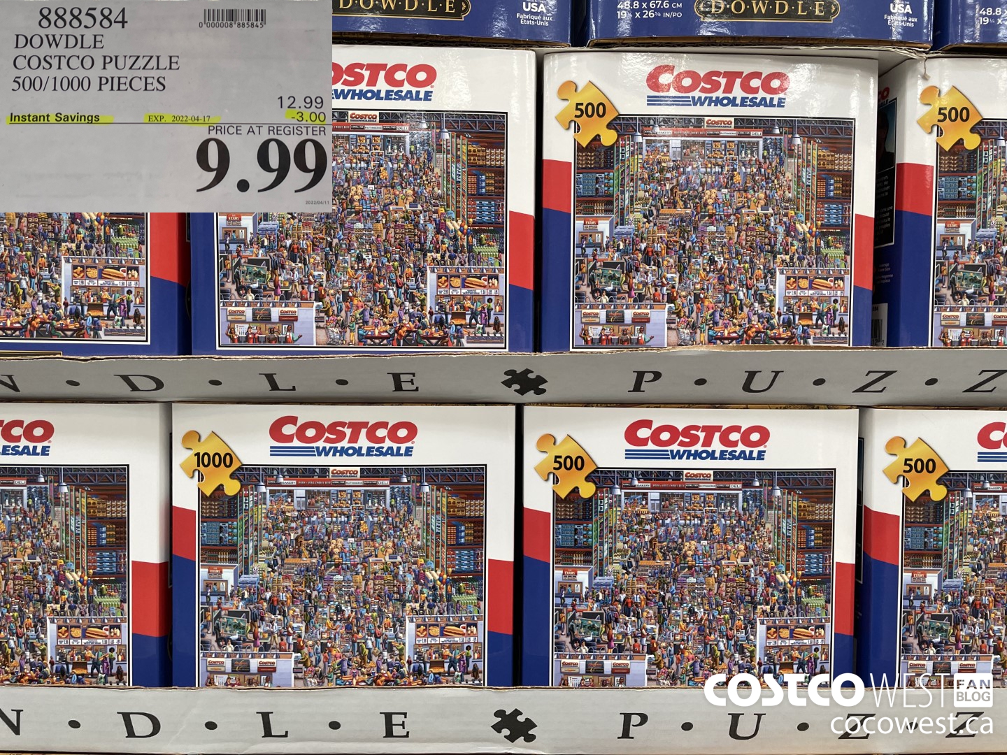 888584 DOWDLE PUZZLE ASSORTMENT500/1000 PIECES ($3.00 INSTANT SAVINGS EXPIRES ON 2022-04-17) $9.99