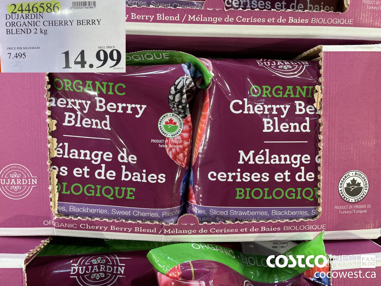 2446586 DUJARDIN ORGANIC CHERRY BERRY BLEND 2 kg $14.99