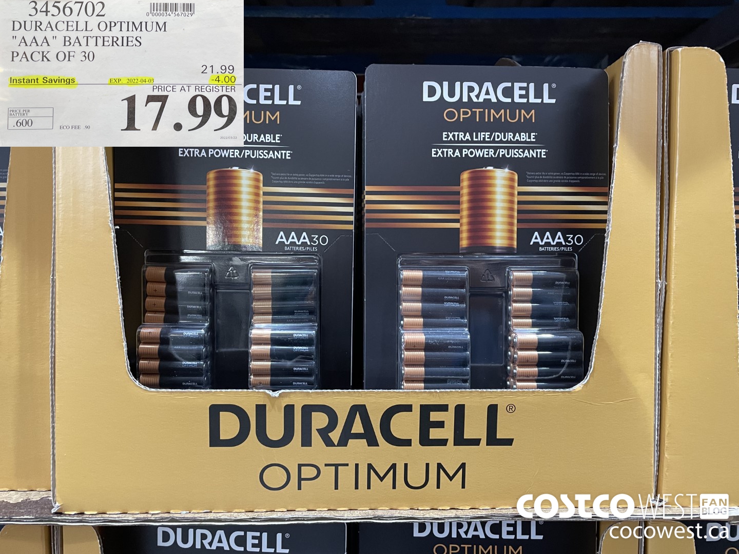3456702 DURACELL OPTIMUM 