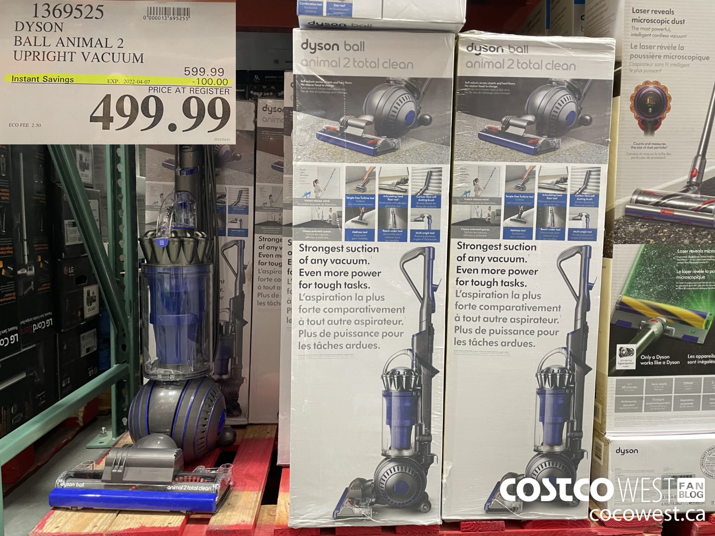 1369525 DYSON BALL ANIMAL 2 UPRIGHT VACUUM ($100.00 INSTANT SAVINGS EXPIRES ON 2022-04-07) $499.99