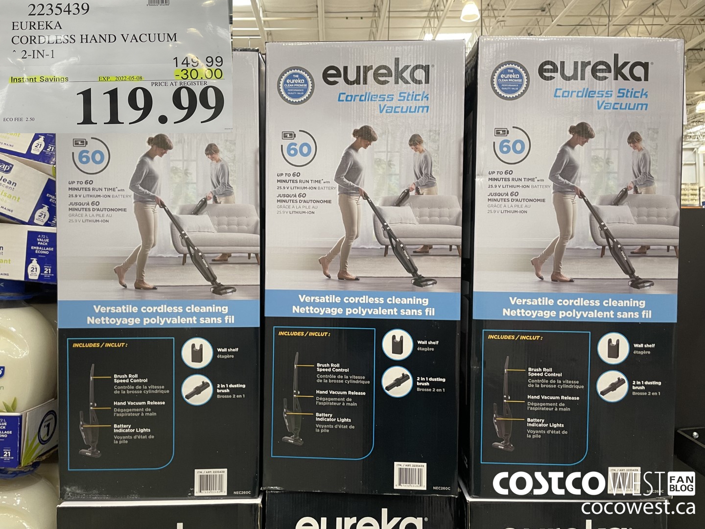 2235439 EUREKA CORDLESS HAND VACUUM 2-IN-1 ($30.00 INSTANT SAVINGS EXPIRES ON 2022-05-08) $119.99