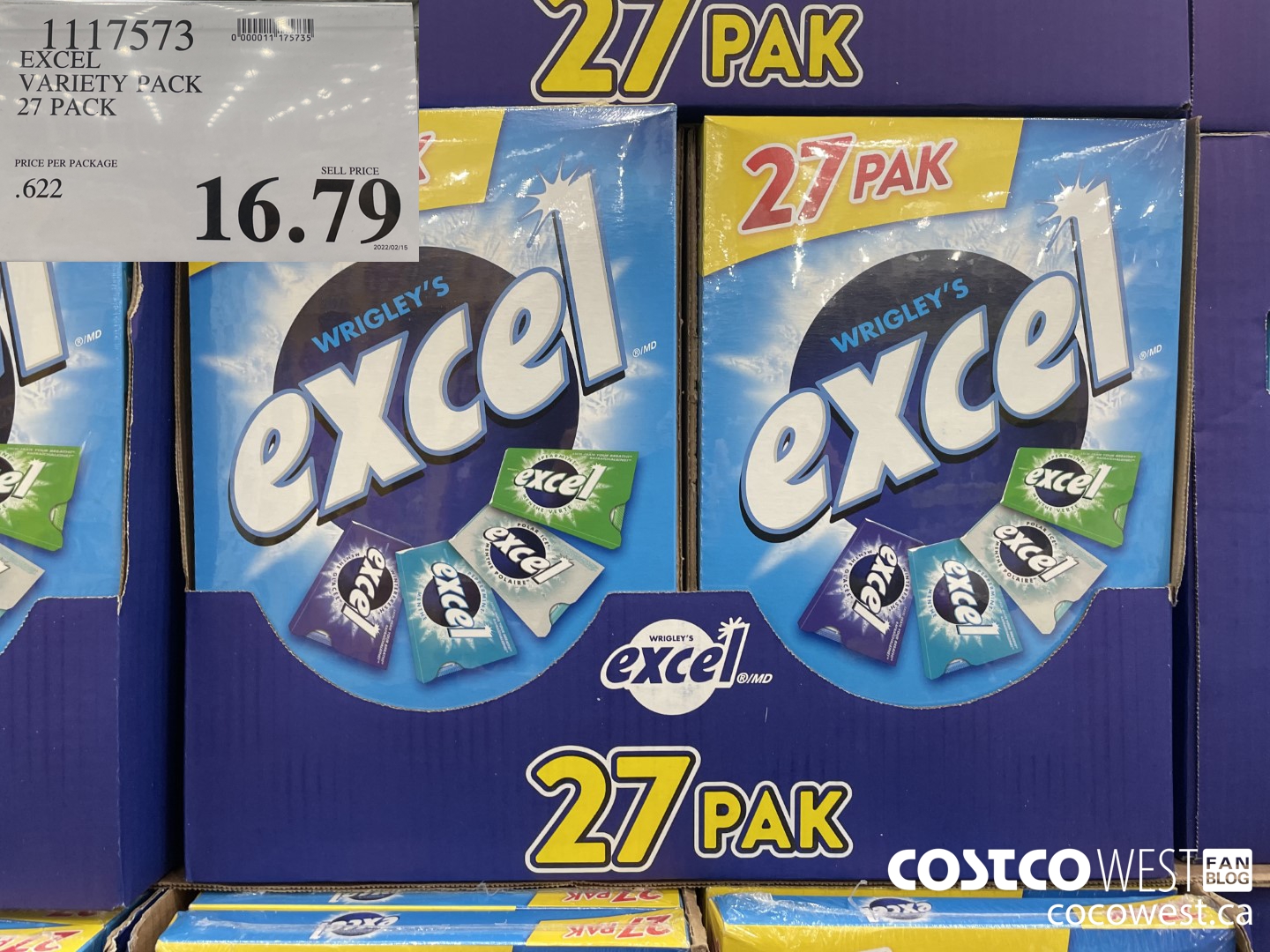 1117573 EXCEL VARIETY PACK 27 PACK $16.79