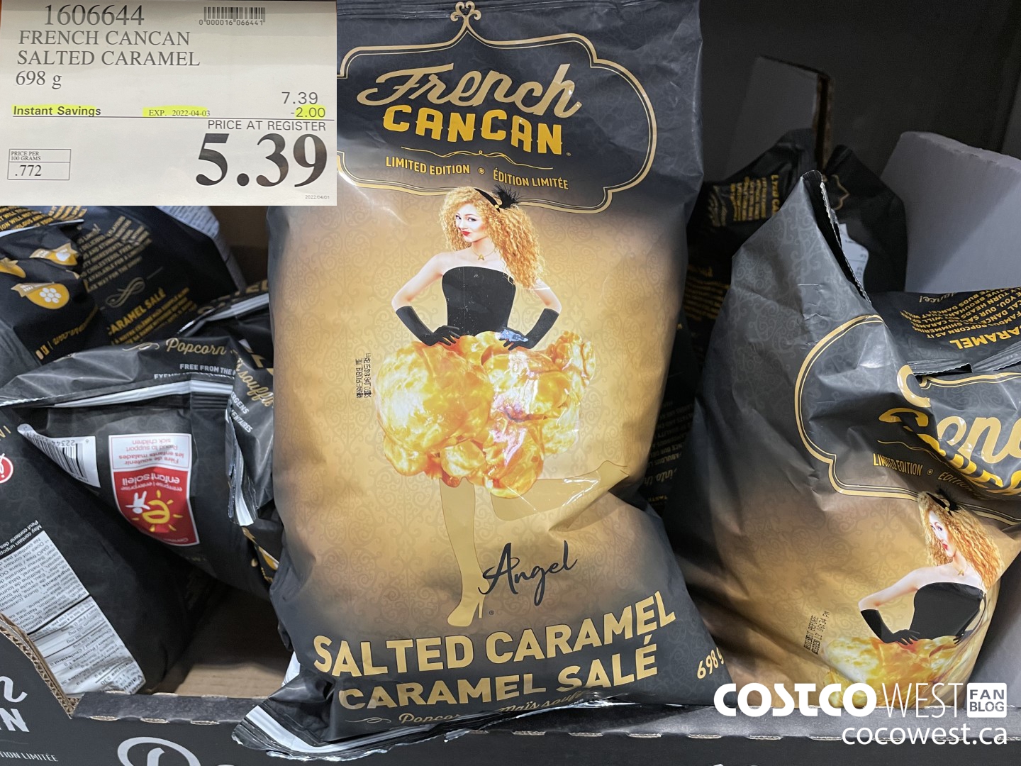 1606644 FRENCH CAN CAN SALTED CARAMEL 698 g ($2.00 INSTANT SAVINGS EXPIRES ON 2022-04-03) $5.39