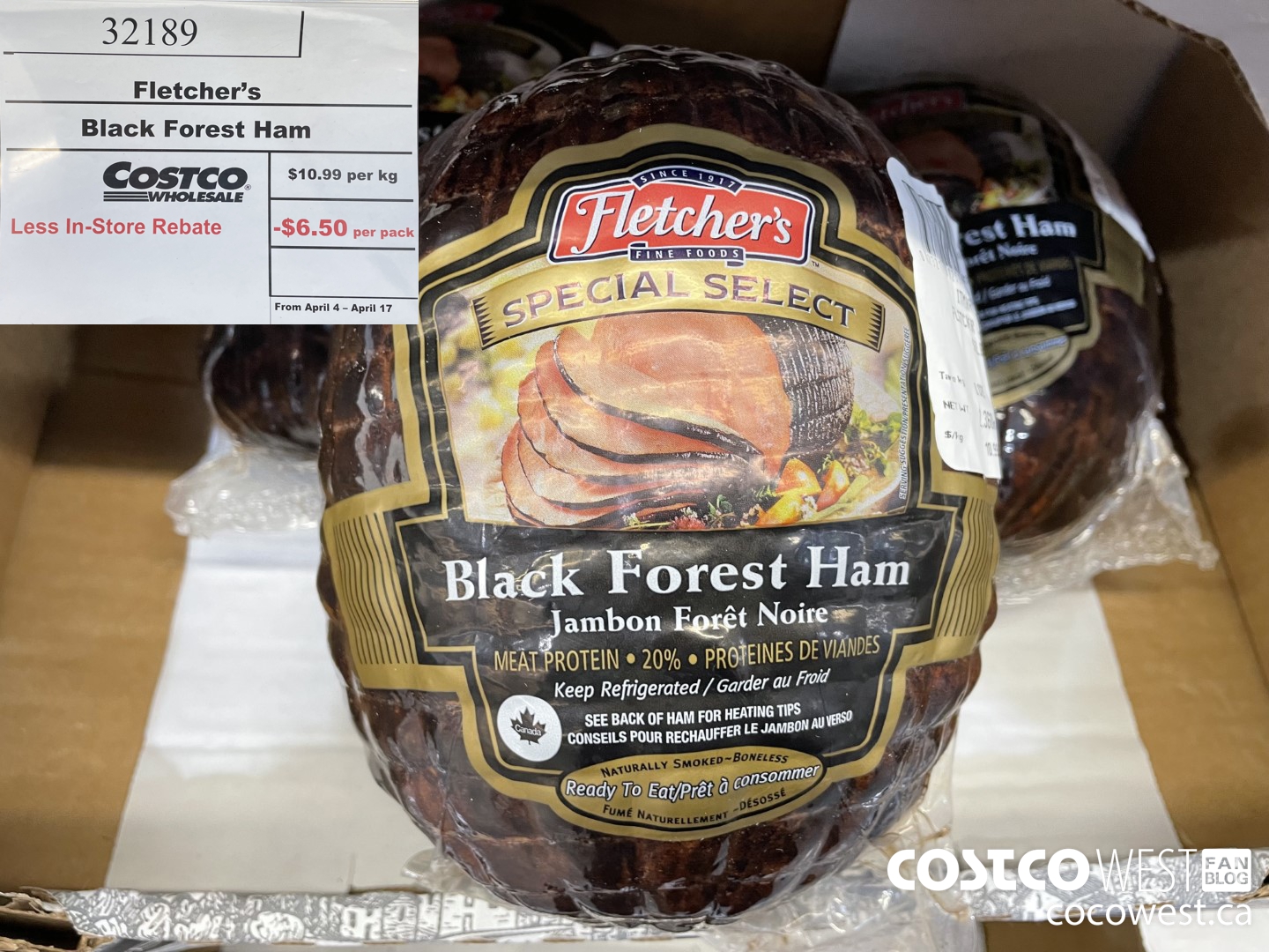 32189 Fletcher’s Black Forest Ham ($6.50 INSTANT SAVINGS EXPIRES ON 2021-04-17) $10.99