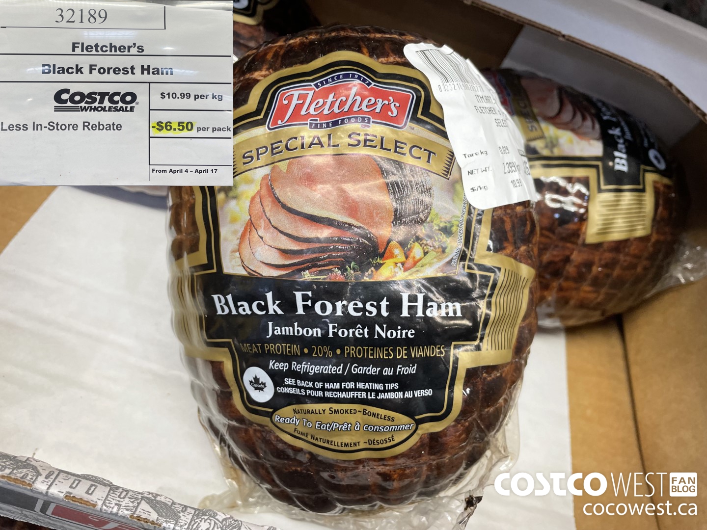 32189 Fletcher’s Black Forest Ham ($6.50 INSTANT SAVINGS EXPIRES ON 2022-04-17)