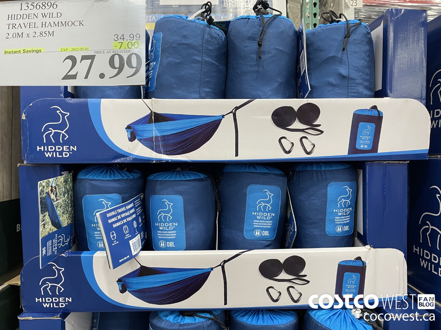 1356896 HIDDEN WILD TRAVEL HAMMOCK 2.0M x 2.85M ($7.00 INSTANT SAVINGS EXPIRES ON 2022-05-01) $27.99