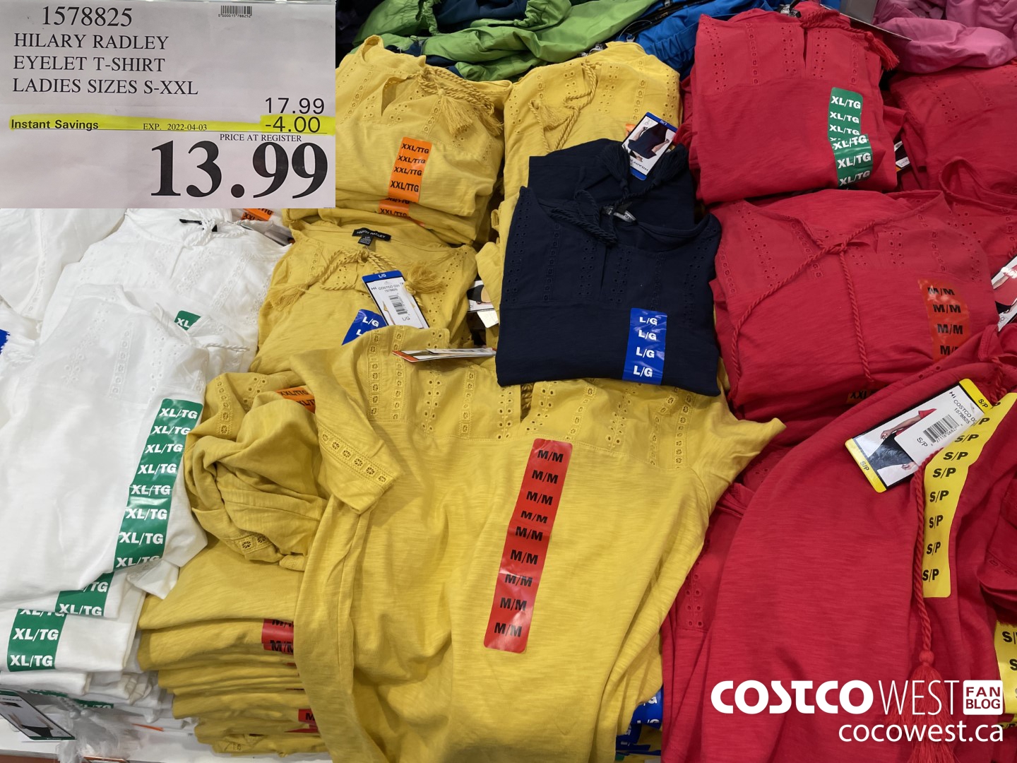 1578825 HILARY RADLEY EYELET T-SHIRT LADIES SIZES S-XXL ($4.00 INSTANT SAVINGS EXPIRES ON 2022-04-03) $13.99