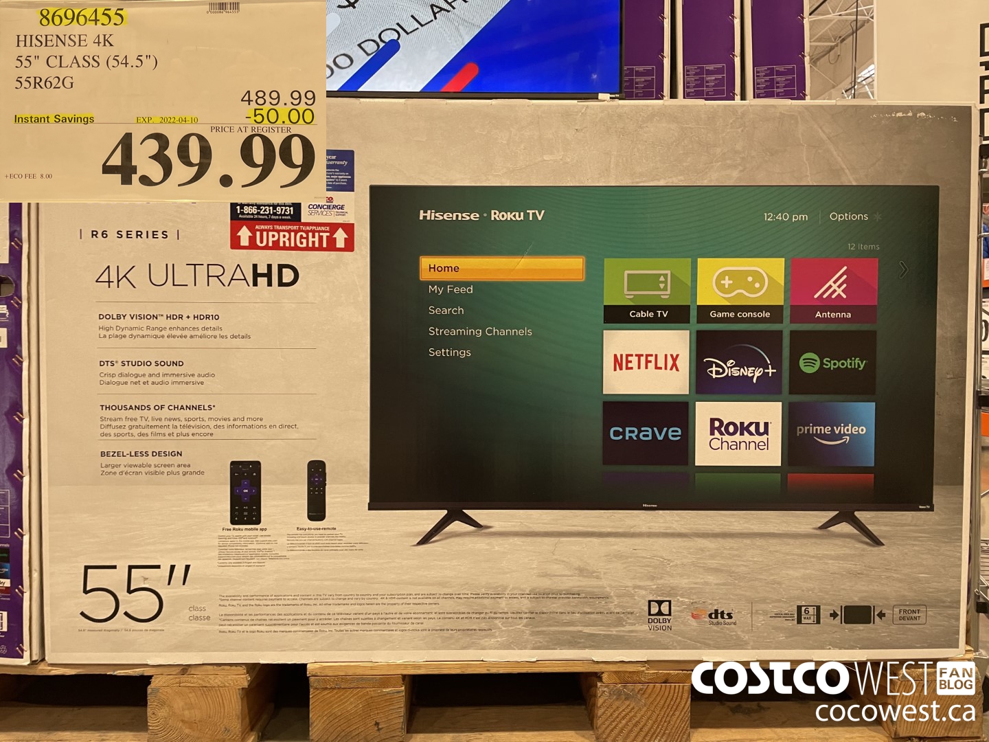 8696455 HISENSE 4K 55 