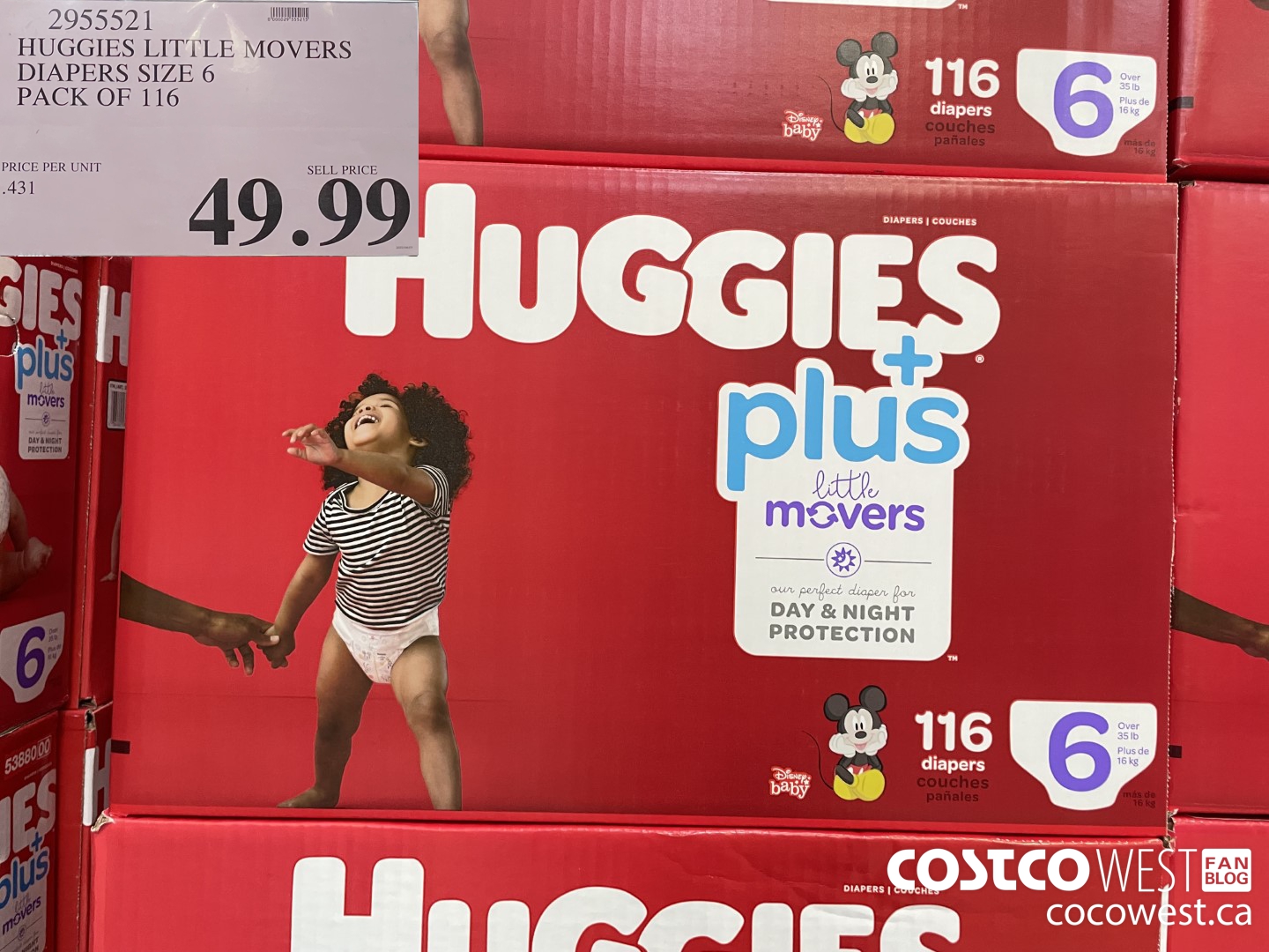 2955521 HUGGIES LITTLE MOVERS DIAPERS SIZE 6 PACK OF 116 $49.99