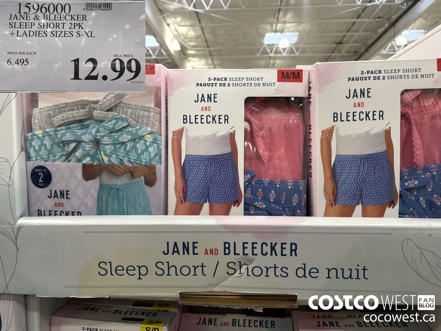 1596000 JANE & BLEECKER SLEEP SHORT 2PK LADIES SIZES S-XL $12.99