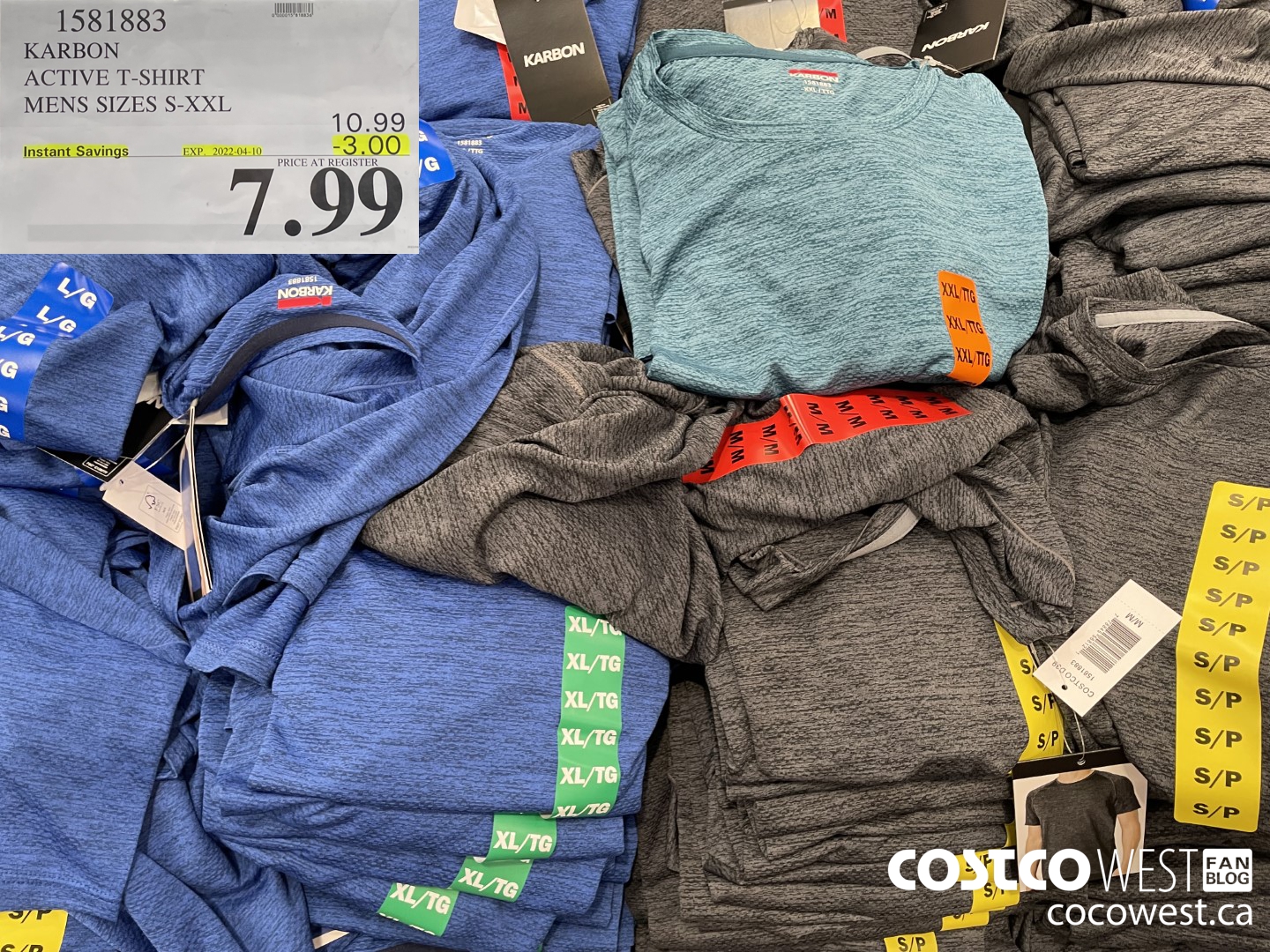 1581883 KARBON ACTIVE T-SHIRT MENS SIZES S-XXL ($3.00 INSTANT SAVINGS EXPIRES ON 2022-04-10) $7.99