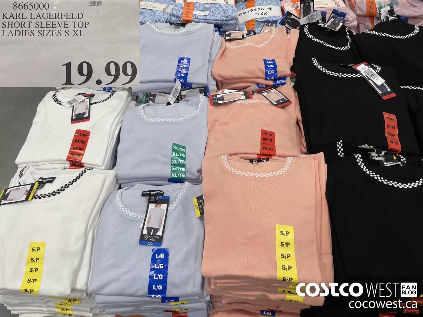 8665000 KARL LAGERFELD SHORT SLEEVE TOP LADIES SIZES S-XL $19.99