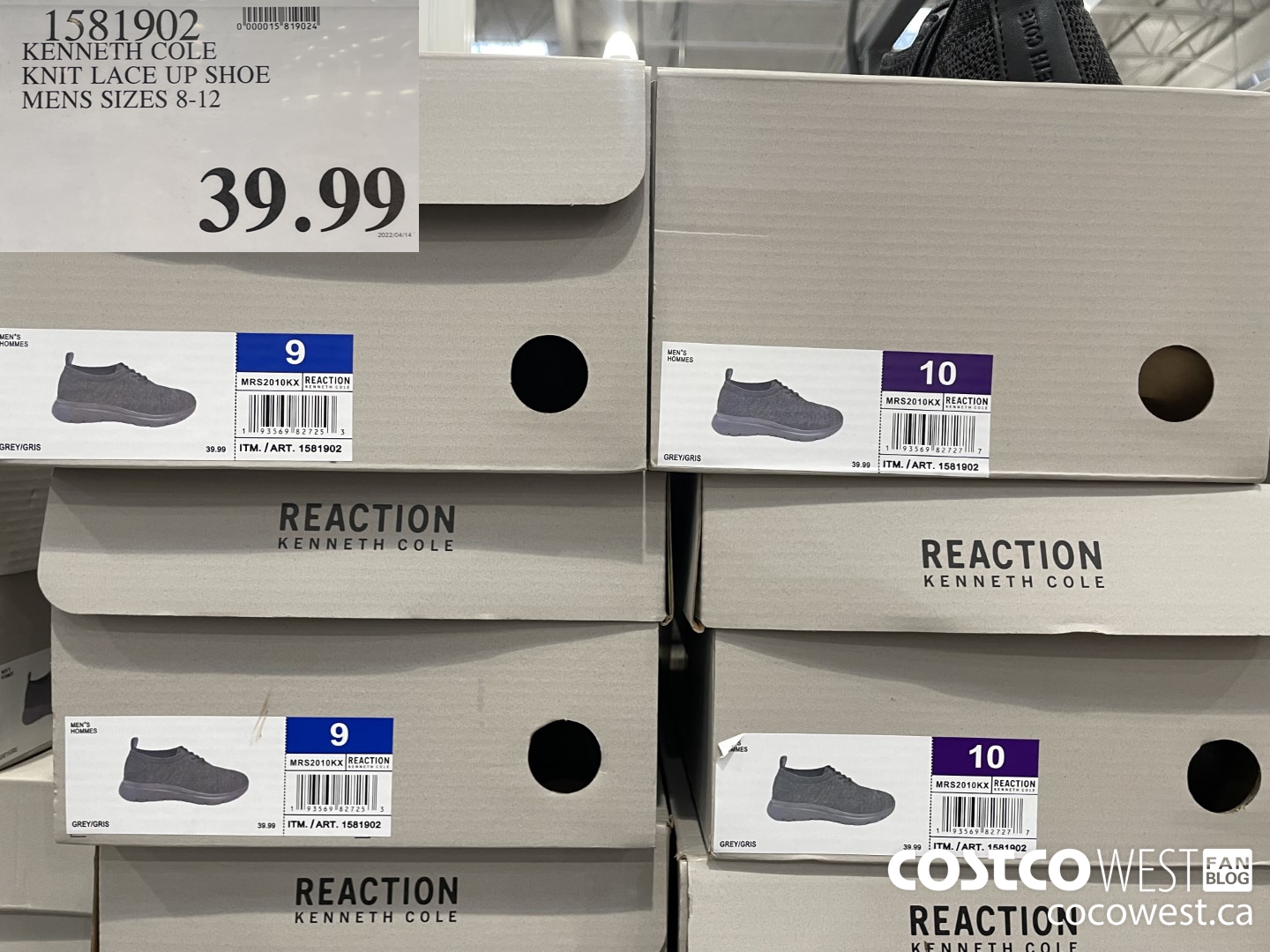 1581902 KENNETH COLE KNIT LACE UP SHOE MENS SIZES 8-12 $39.99