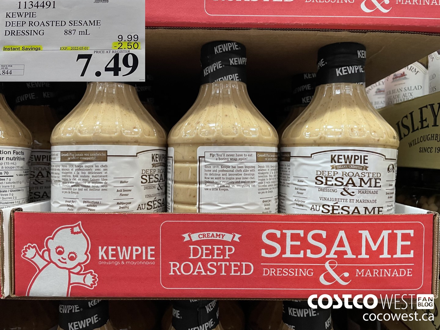 1134491 KEWPIE DEEP ROASTED SESAME DRESSING 887 mL ($2.50 INSTANT SAVINGS EXPIRES ON 2022-05-01) $7.49