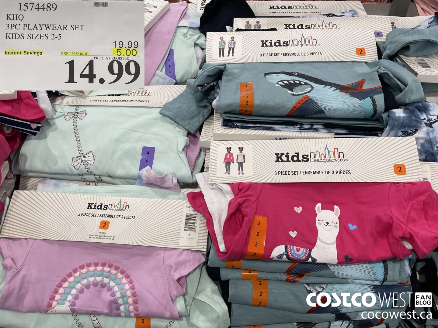 1574489 KHQ 3PC PLAYWEAR SET KIDS SIZES 2-6  ($5.00 INSTANT SAVINGS EXPIRES ON 2022-04-03) $14.99