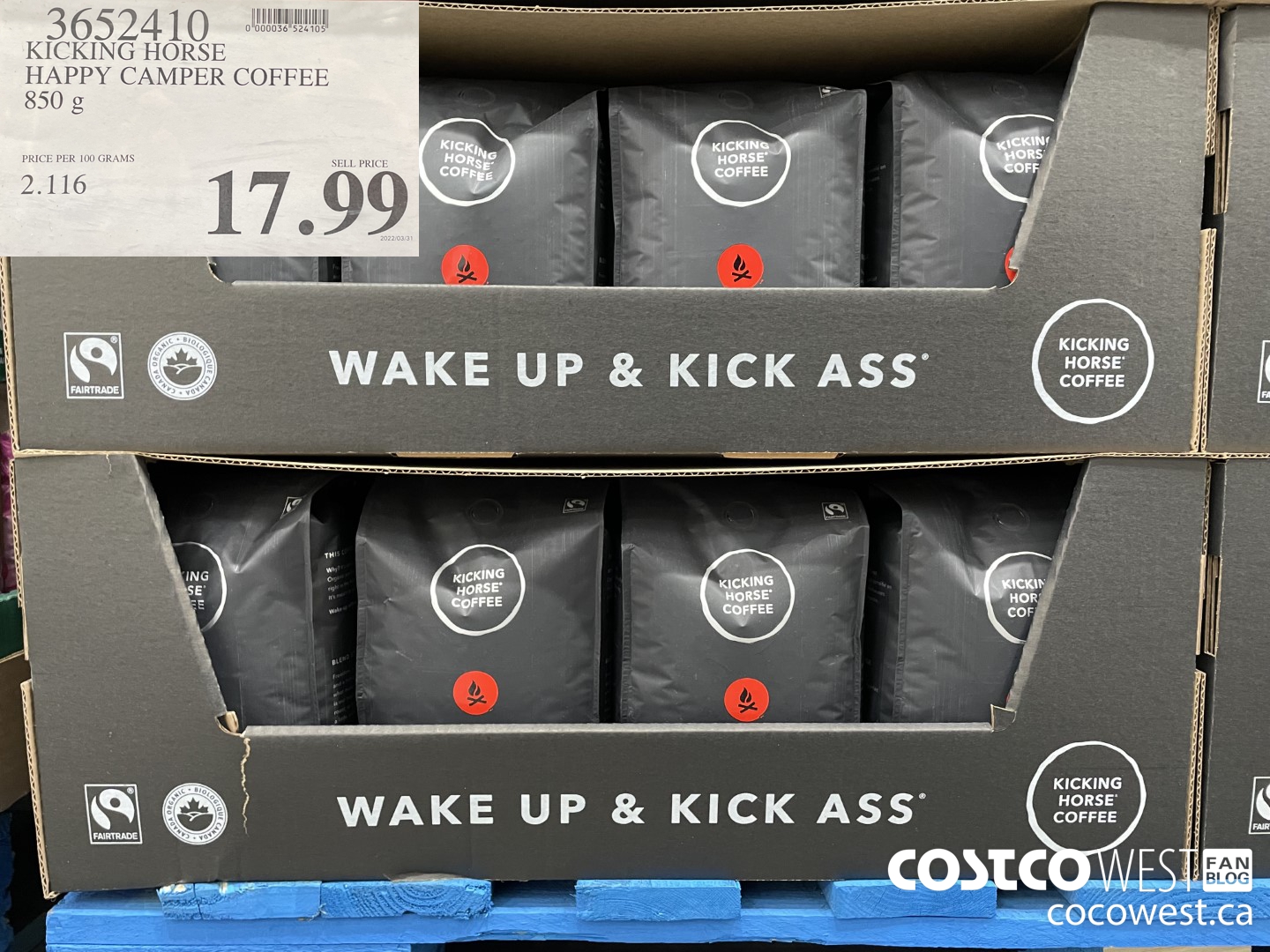3652410 KICKING HORSE HAPPY CAMPER COFFEE 850 g $17.99