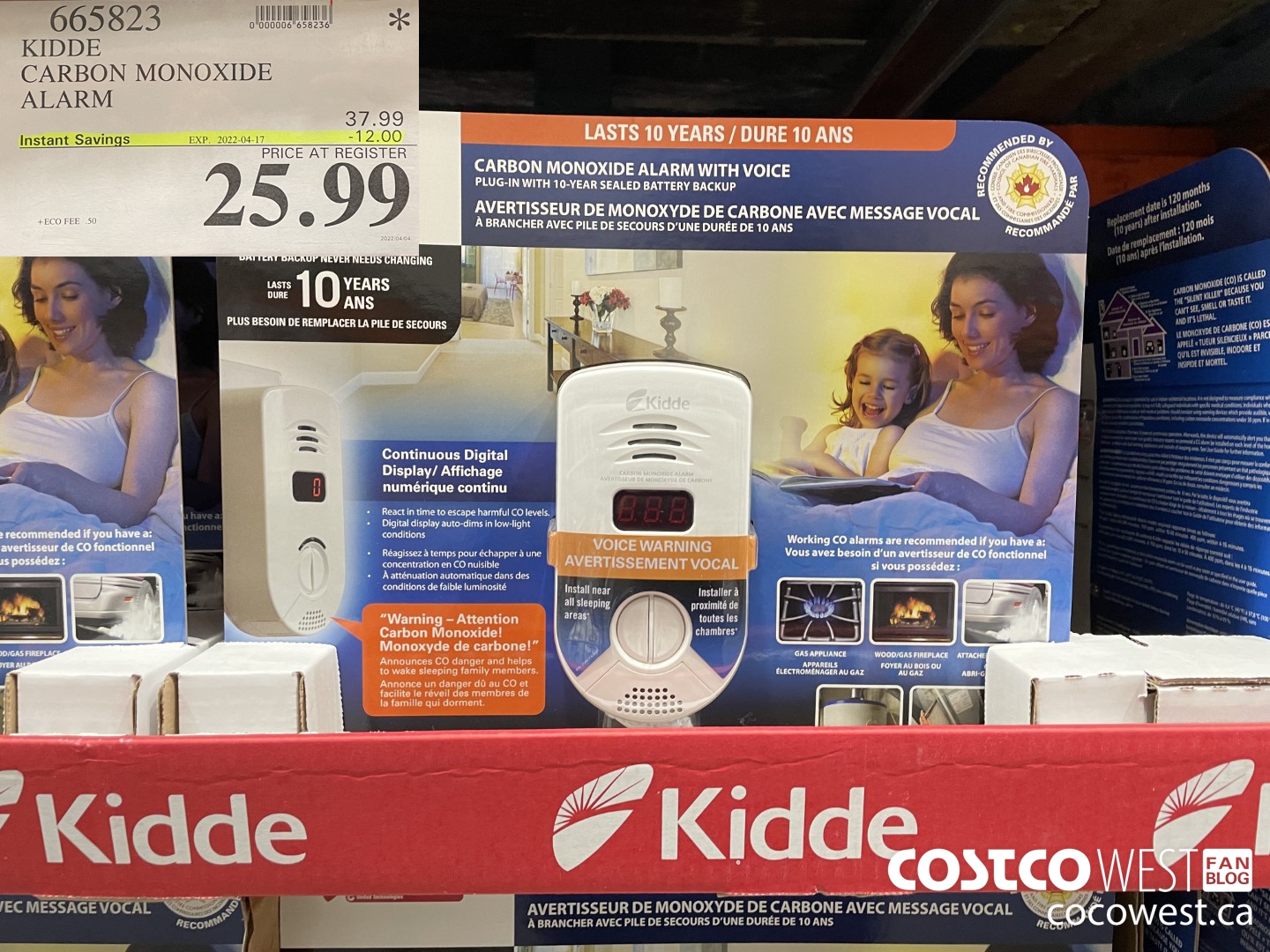 665823 KIDDE CARBON MONOXIDE ALARM ($12.00 INSTANT SAVINGS EXPIRES ON 2022-04-17) $25.99