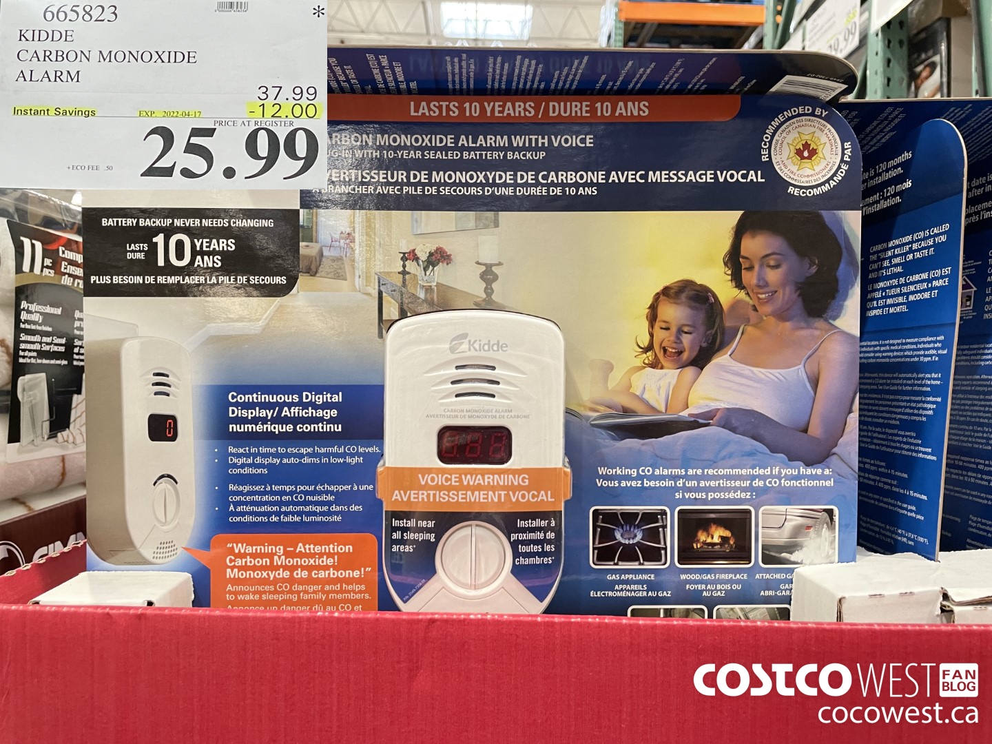 665823 KIDDE CARBON MONOXIDE ALARM ($12.00 INSTANT SAVINGS EXPIRES ON 2022-04-17) $25.99