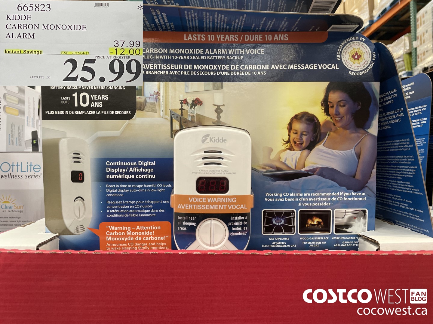 665823 KIDDE CARBON MONOXIDE ALARM ($12.00 INSTANT SAVINGS EXPIRES ON 2022-04-17) $25.99