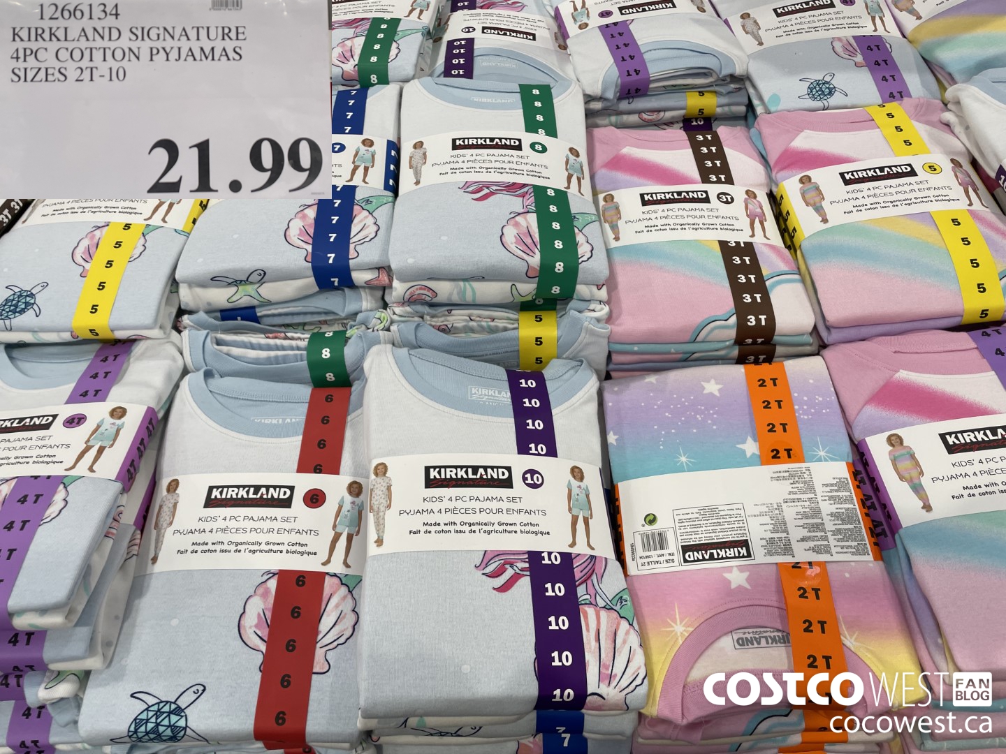 1266134 KIRKLAND SIGNATURE 4PC COTTON PYJAMAS 2T-10 $21.99